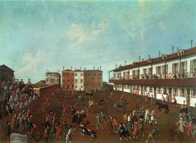 The Bull Race at San Giobbe, Venice by Gabriele Bella